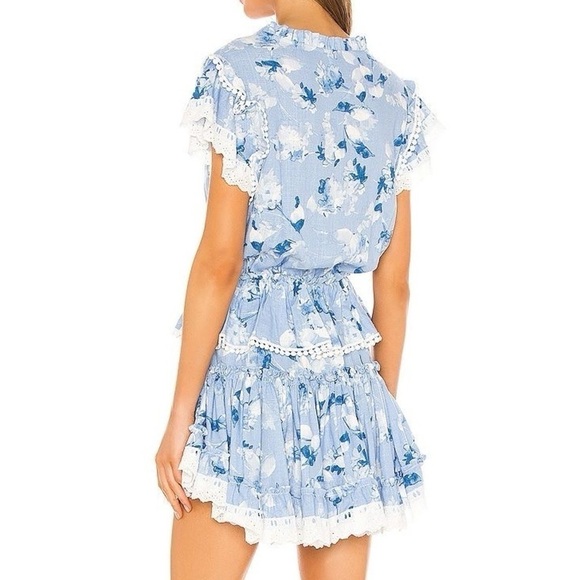 MISA LA Lilian Dress Blue Wildflower Size Medium - Picture 4 of 12